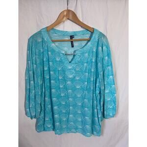 Casey Key womens aop seashell blouse